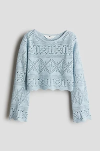 Pointelle-Knit Short Top