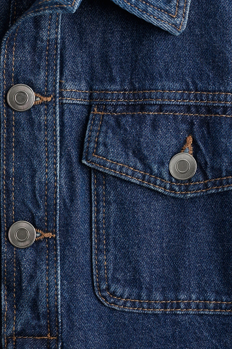 Short-Sleeved Denim Dress