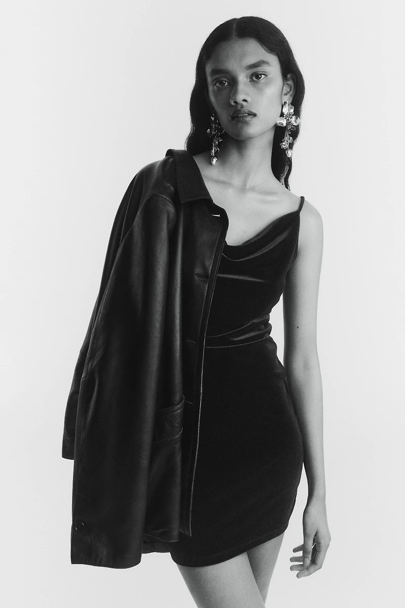 Draped Strappy Dress