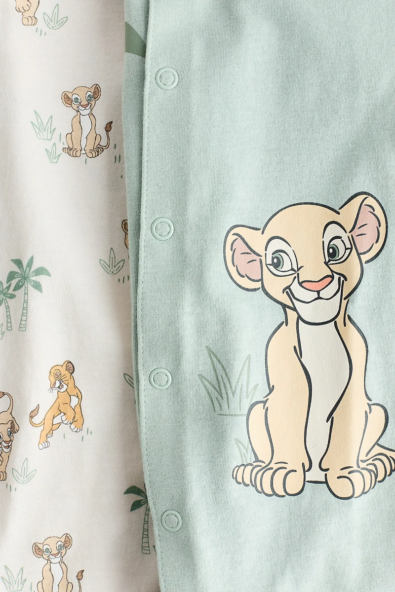 2-Pack Printed Cotton Pajama Jumpsuits