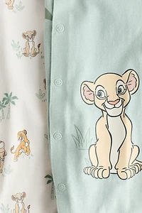 2-Pack Printed Cotton Pajama Jumpsuits