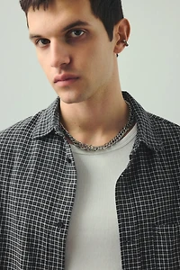 Oversized-Fit Short-Sleeved Linen-Blend Shirt