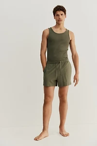 Cotton Pajama Tank Top and Shorts