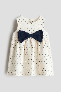 Bow-Detail Cotton Dress