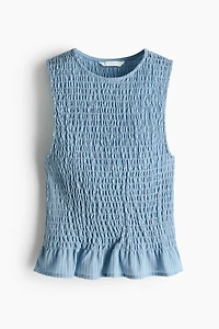 Smocked Crinkled Top