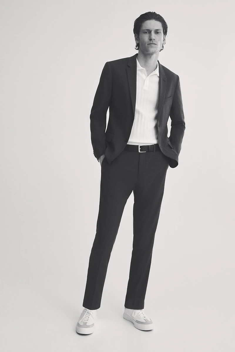 Skinny-Fit Single-Breasted Jacket