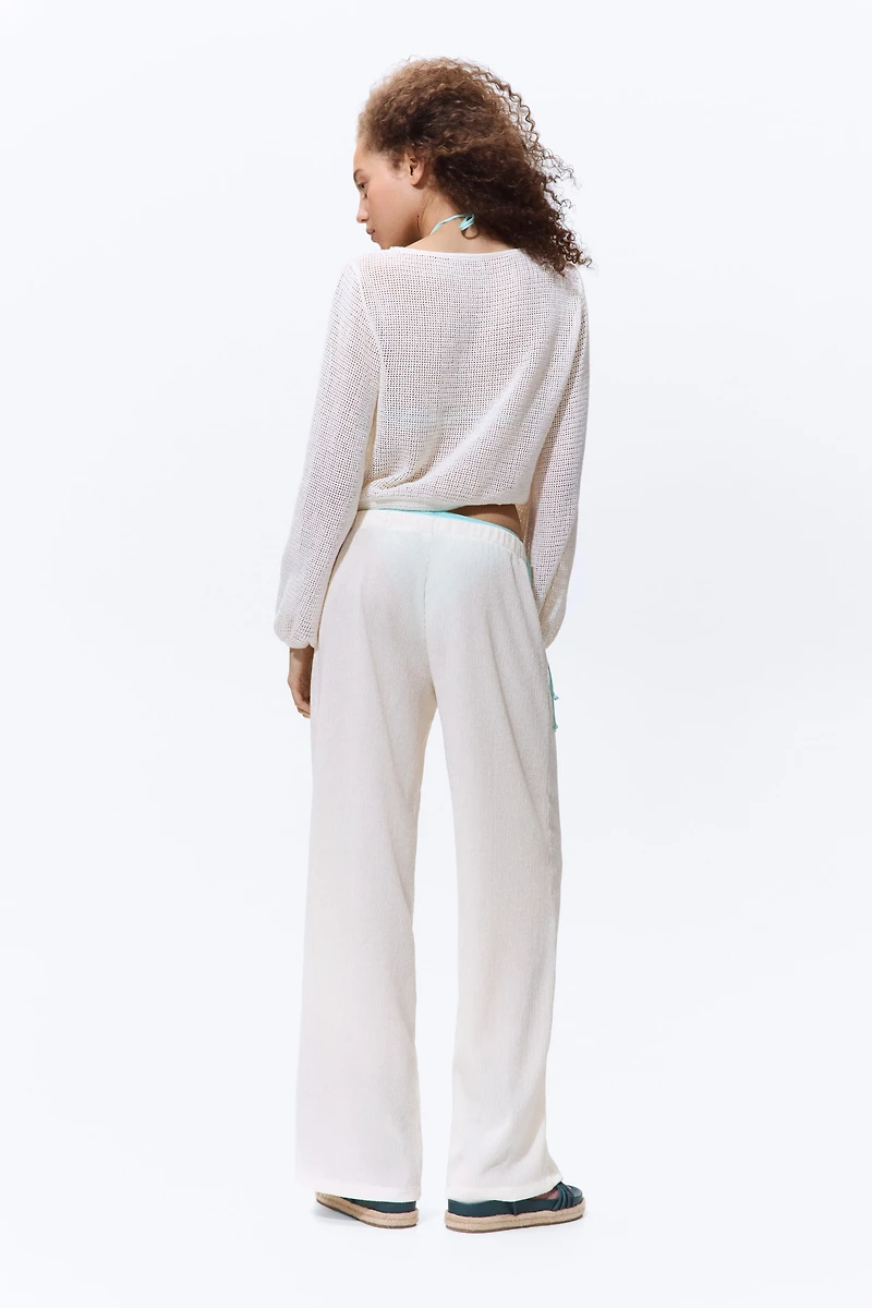Pantalon froissé avec cordon de serrage