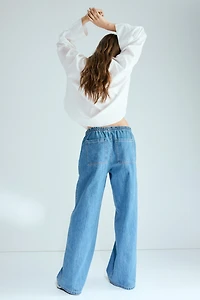 Denim Pull-On Pants