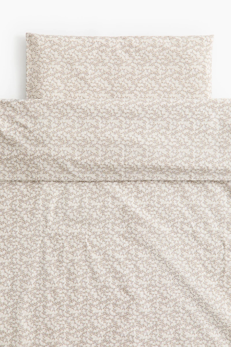 Patterned Crib Duvet Cover Set