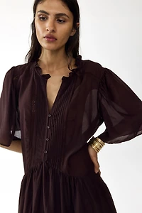 Viscose-Blend Tunic Dress