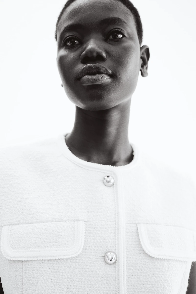 Gilet sans manches en bouclé