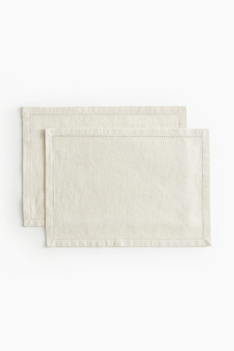 2-Pack Linen-Blend Placemats