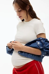 T-shirt MAMA en jersey côtelé