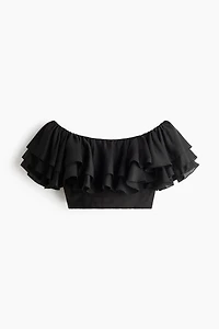Flounced Off-the-Shoulder Top