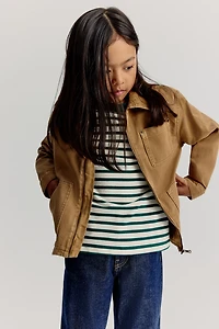 Surchemise en coton avec col velours côtelé