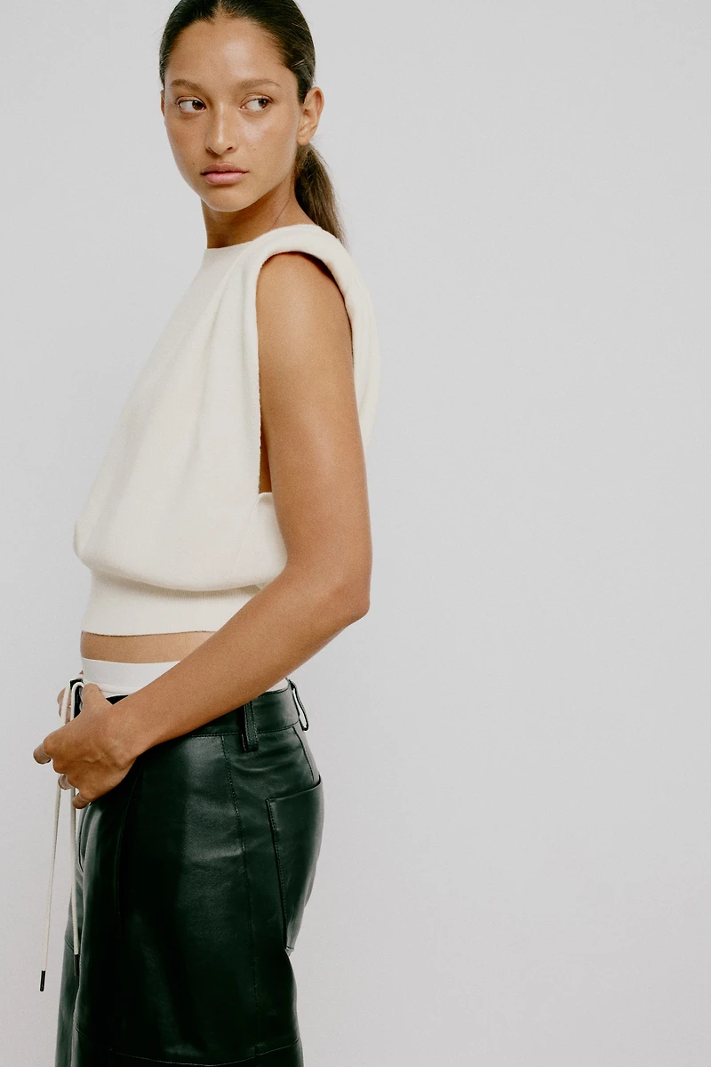 Haut froncé en tricot
