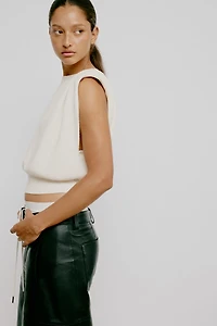Haut froncé en tricot