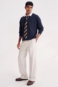 Relaxed-Fit Cotton and Lyocell Tailored Pants