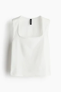 Picot-Trimmed Sleeveless Top