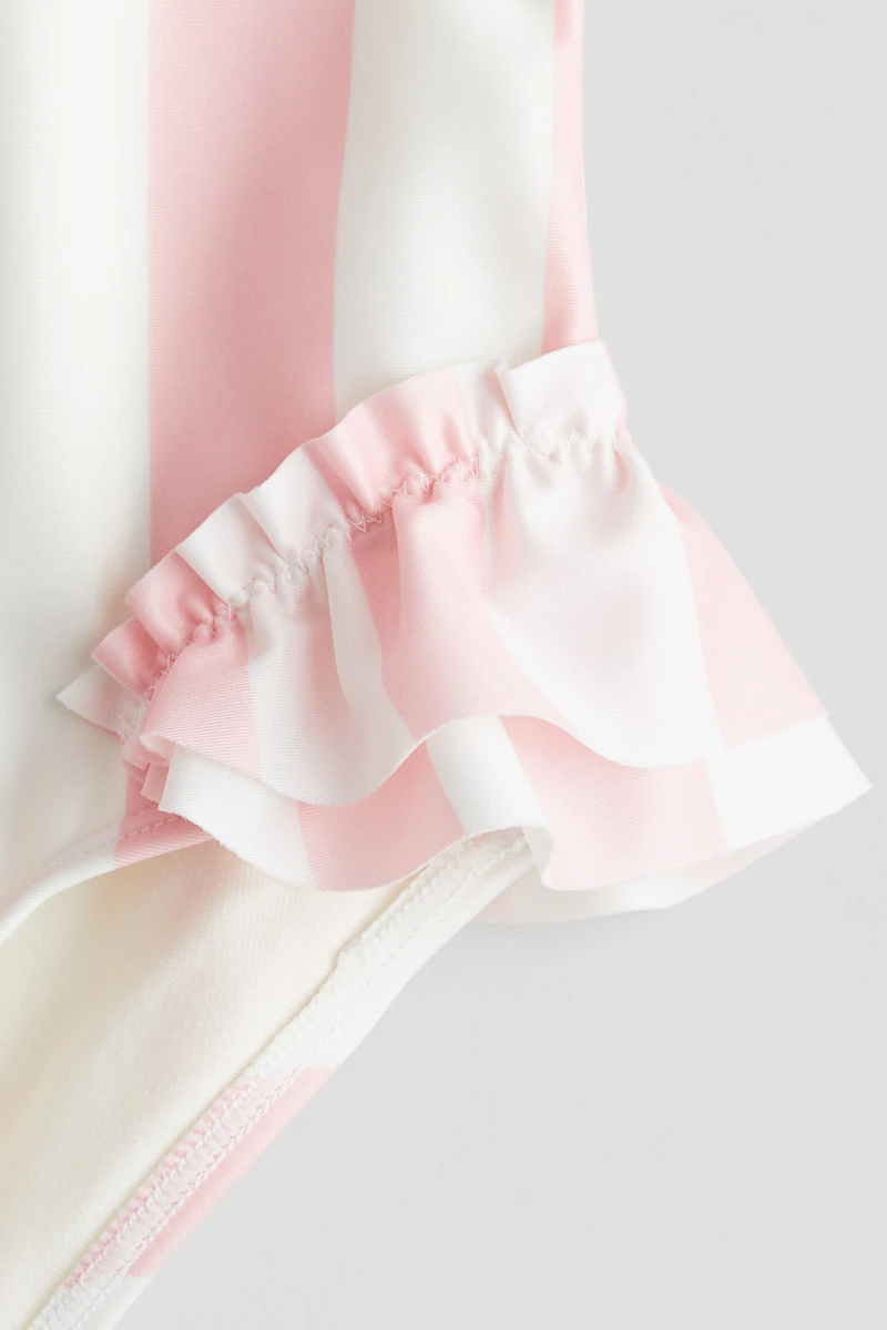 Printed Ruffle-Trimmed Swimsuit