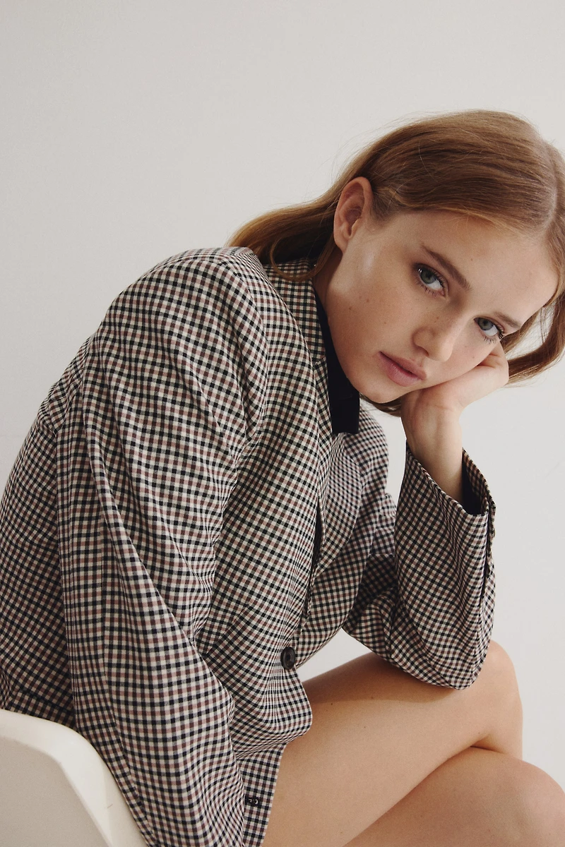 Blazer à fermeture droite