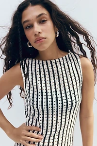 Open-Knit Midi Dress