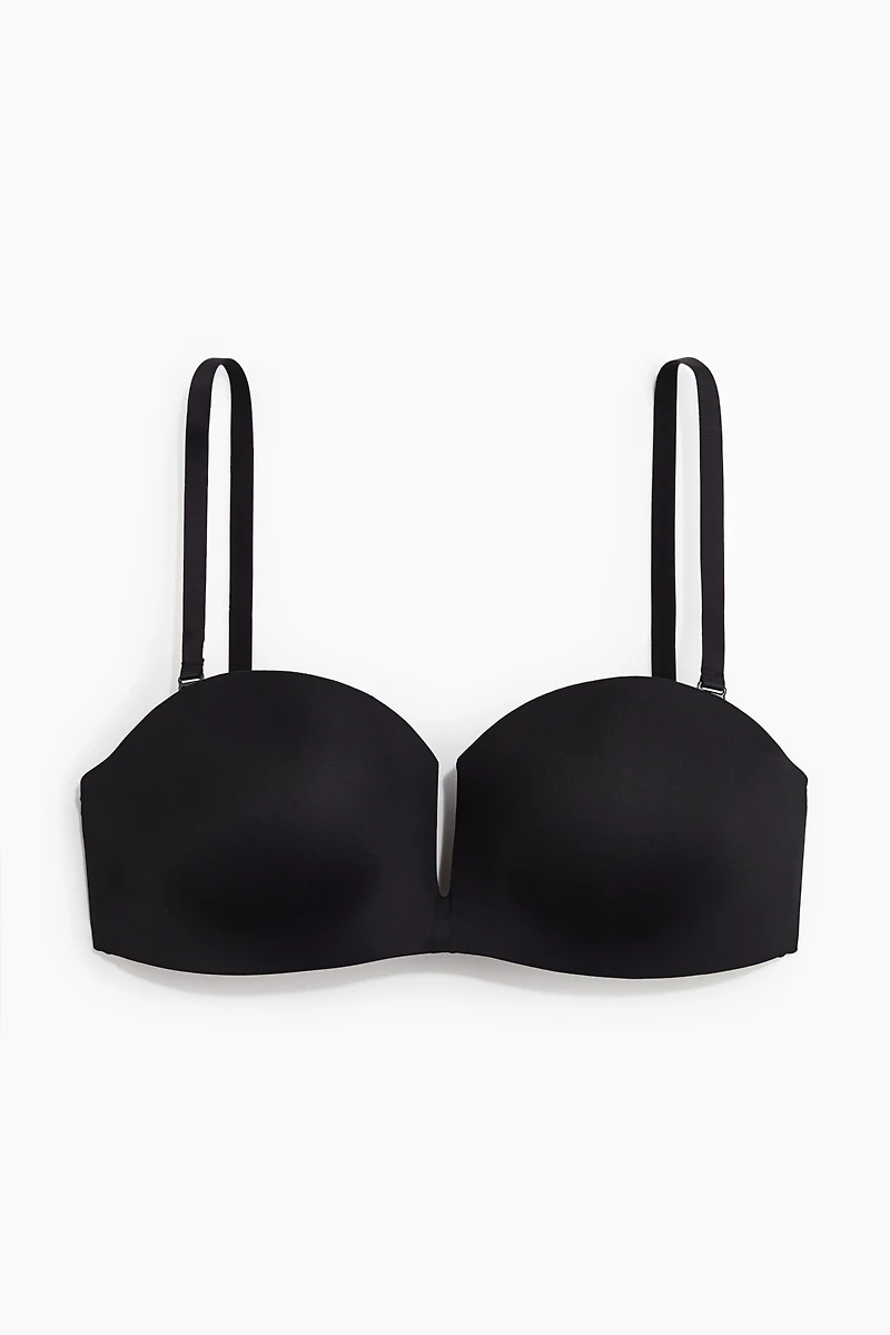 Soutien-gorge balconnet coussiné en microfibre