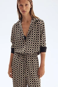 Patterned Drawstring Pants