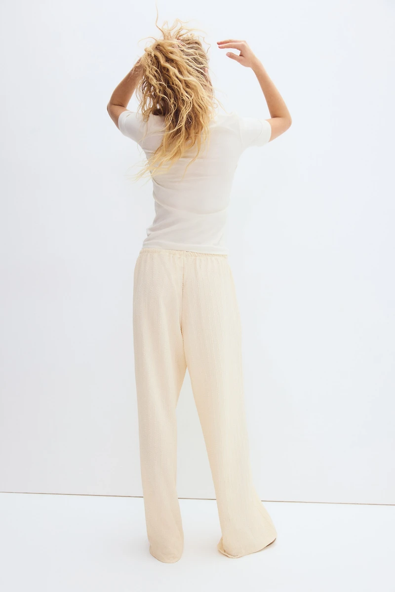 Textured Jersey Drawstring Pants