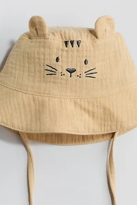 Embroidered-Detail Sun Hat