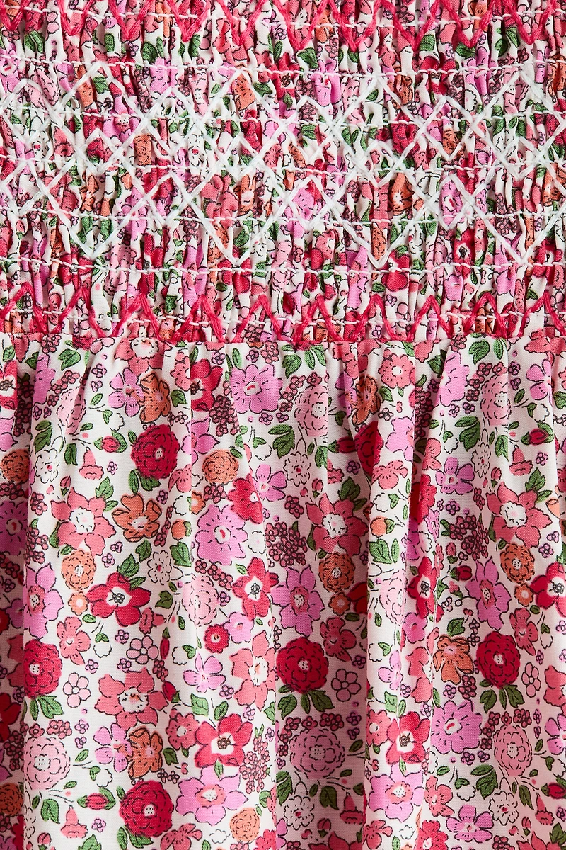 Flutter-Sleeved Cotton Dress