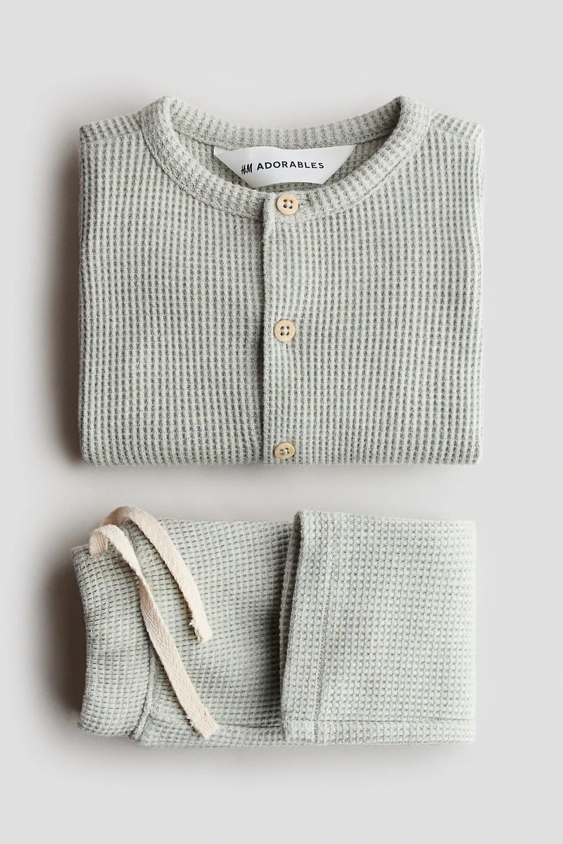 2-Piece Waffled Cotton Set