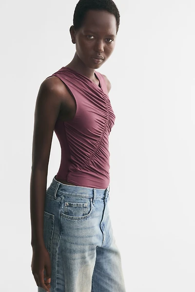Draped Jersey Bodysuit