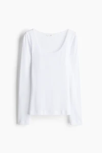 Lace-Trimmed Ribbed Top