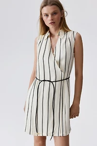 Wrap Dress with Tie Belt