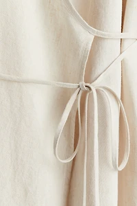Linen-Blend Robe