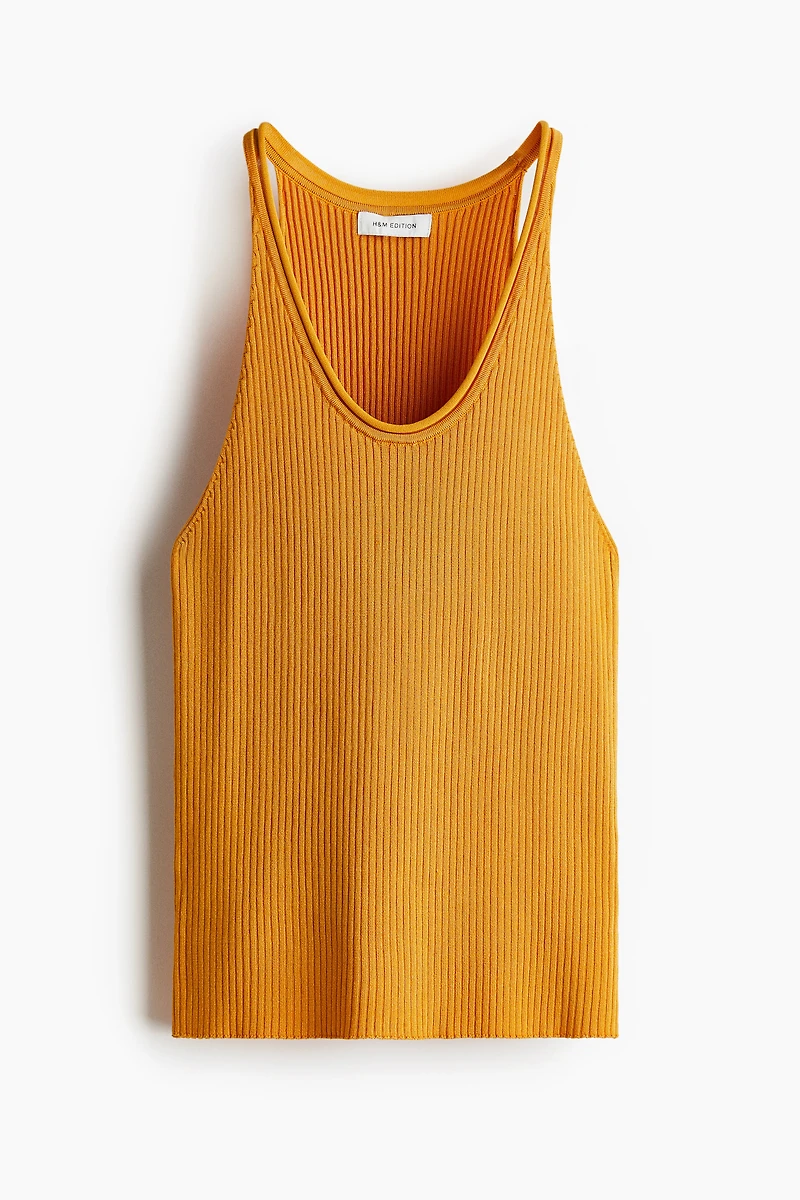 Rib-knit vest top