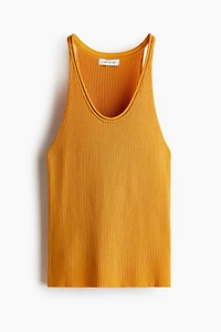 Rib-knit vest top