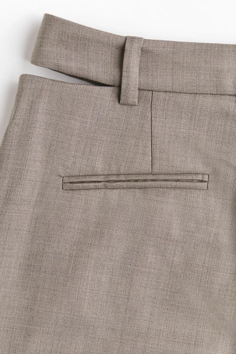 Pantalon en laine mélangée avec ouvertures