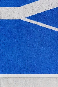 Cotton Beach Towel with Text Motif