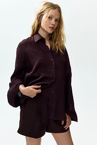 MAMA Linen-Blend Shorts
