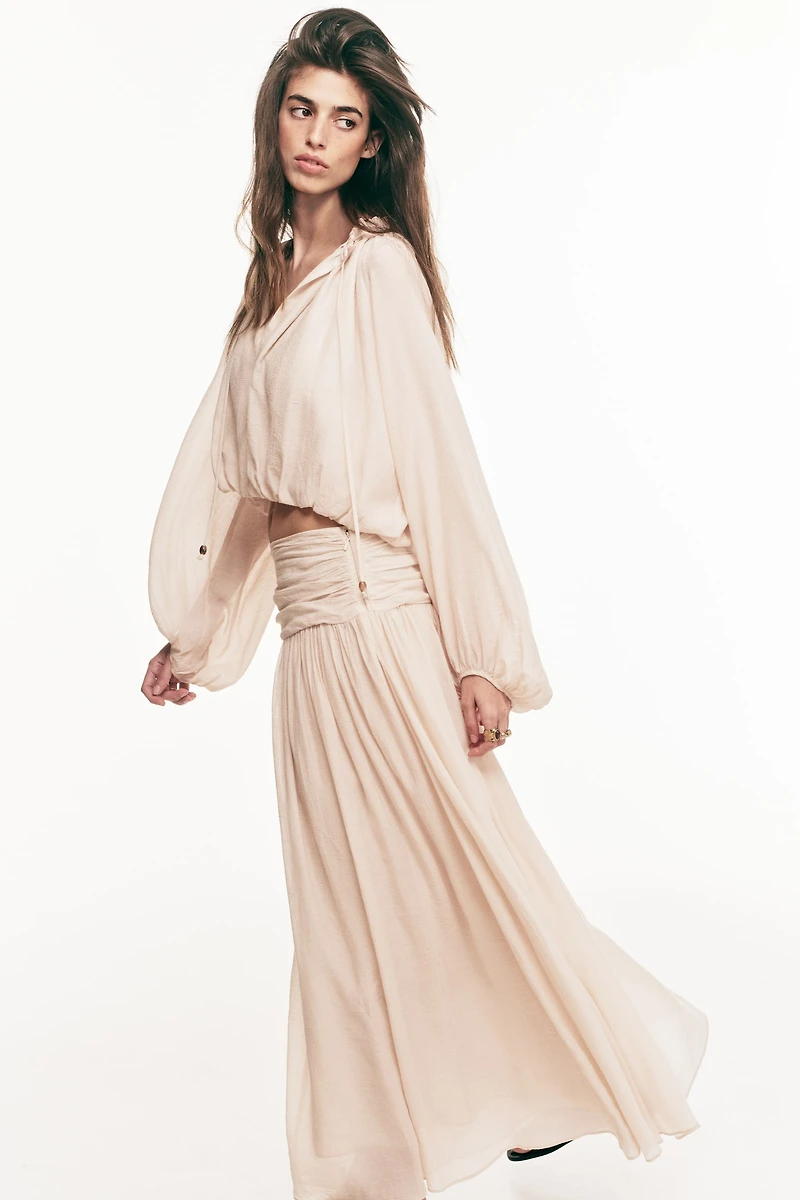 Oversized Crêpe Blouse