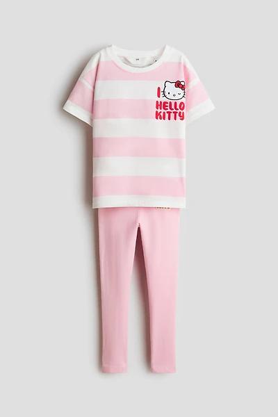 2-Piece Motif-Detail Cotton Set