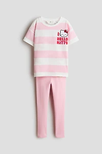 2-Piece Motif-Detail Cotton Set