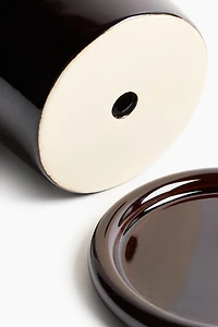 Extra-Small Stoneware Plant Pot with Saucer