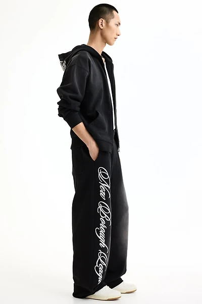 Oversized Printed Cotton Sweatpants