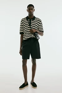 Regular-Fit Pointelle-Knit Polo Shirt
