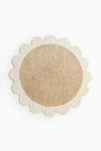 Flower-Shaped Cotton Rug