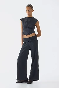 Pantalon en jersey avec détail à nouer