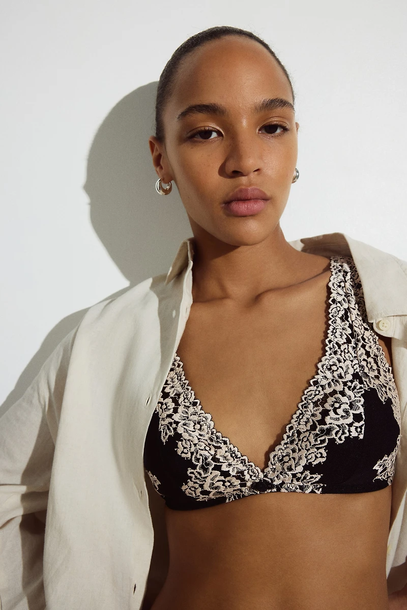 Padded Soft-Cup Lace Bra